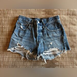 Levi's Distressed Jean Shorts